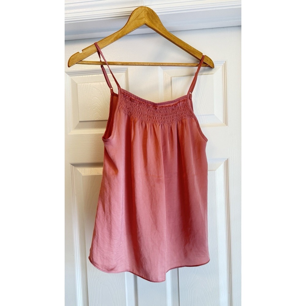 Saturday Sunday Camisole Women S Pink Smocked Square Neck Adjustable Straps